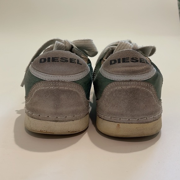 Diesel Y2K Vintage Green White Leather Sneakers - Picture 5 of 8